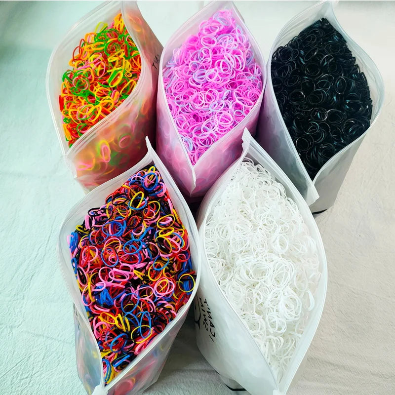 The Colorful Disposable Rubber Band Hair Ties – Bulk Packs for Kids & Styling