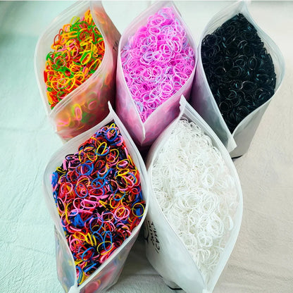 The Colorful Disposable Rubber Band Hair Ties – Bulk Packs for Kids & Styling