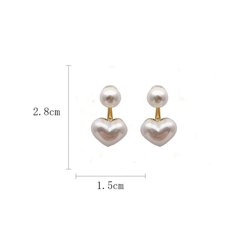 Pearl Heart Stud Earrings – Elegant Love Edition