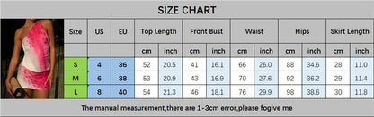 Boho Y2K Collection- One Shoulder Floral Mini Skirt Set