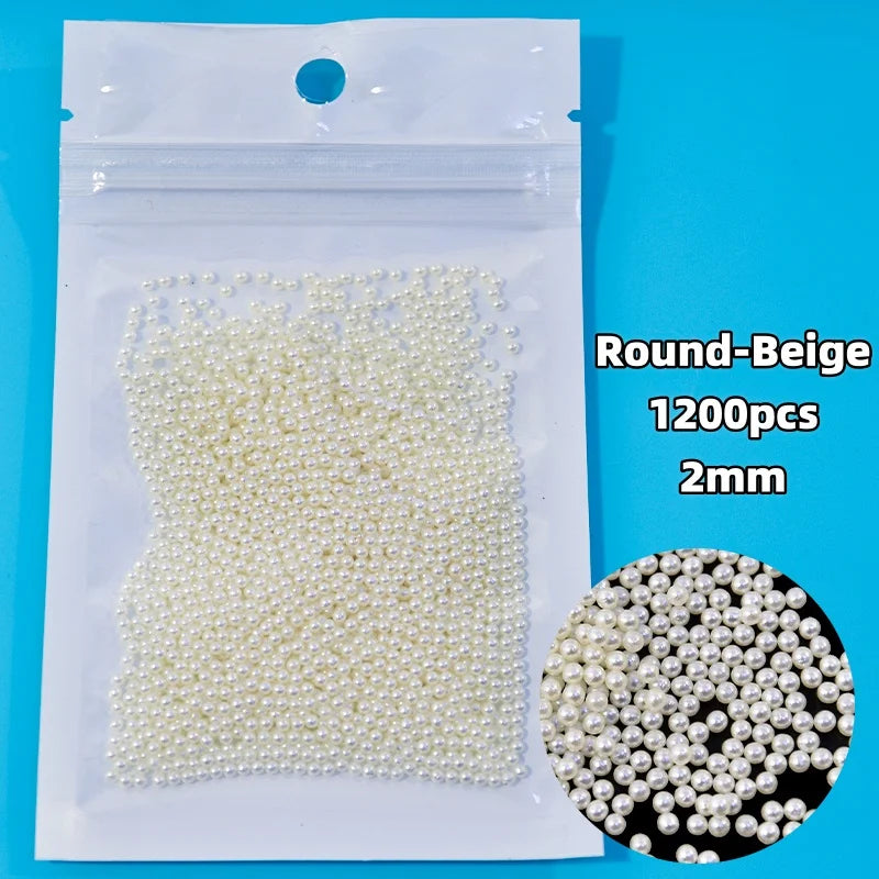 12-Grid Pearl Nail Rhinestones Kit