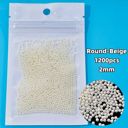 12-Grid Pearl Nail Rhinestones Kit