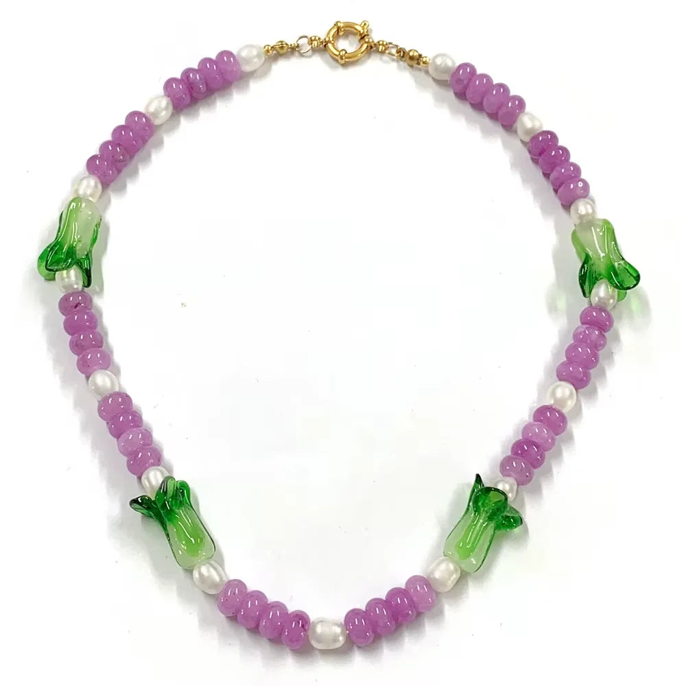 Glazed Fish Pendant Necklace