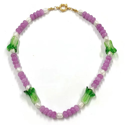 Glazed Fish Pendant Necklace