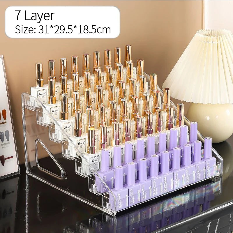 Clear Acrylic Nail Polish Display Rack