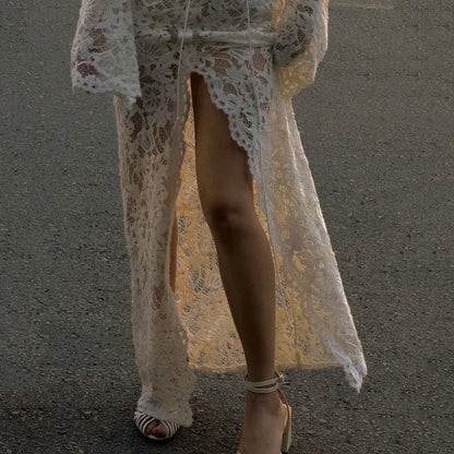 Vintage Lace Collection- Patchwork Slit Dress