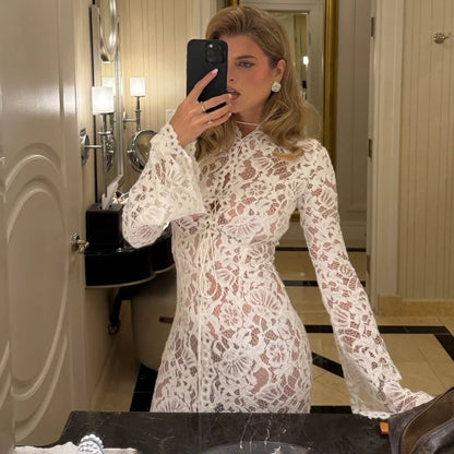 Vintage Lace Collection- Patchwork Slit Dress