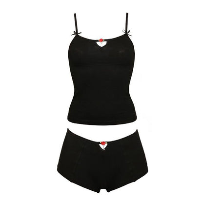 Y2K Grunge Collection- Bow Tie Cami & Shorts Pajama Set