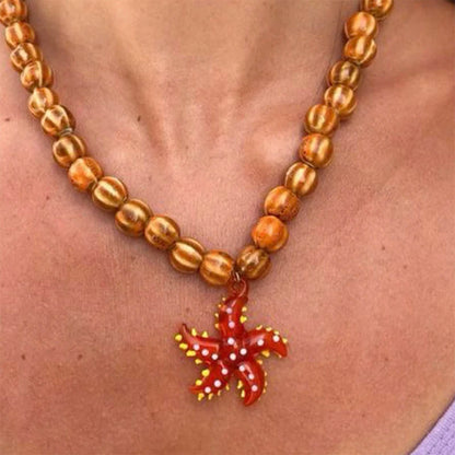 Glazed Fish Pendant Necklace