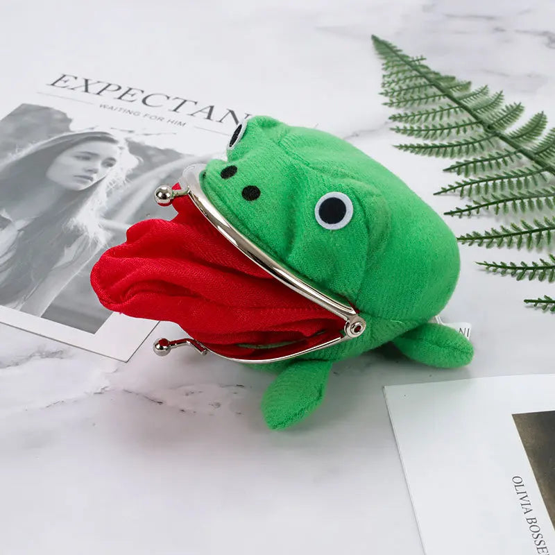Kawaii Y2K Anime Frog Kiss-Lock Coin Purse