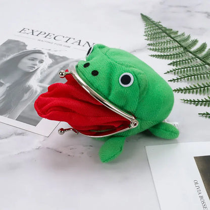 Kawaii Y2K Anime Frog Kiss-Lock Coin Purse