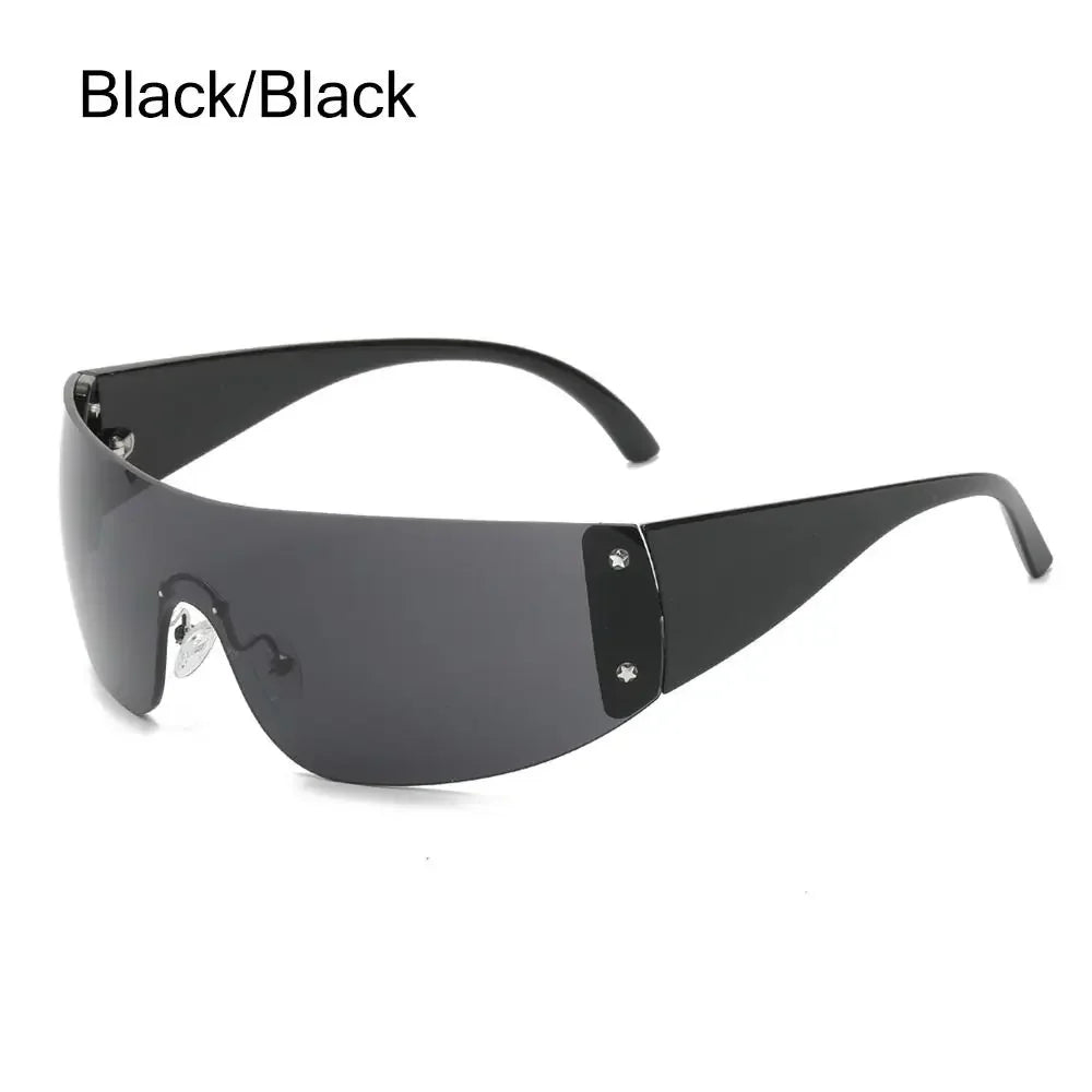 The Rimless Wrap-Around Shield Sunglasses