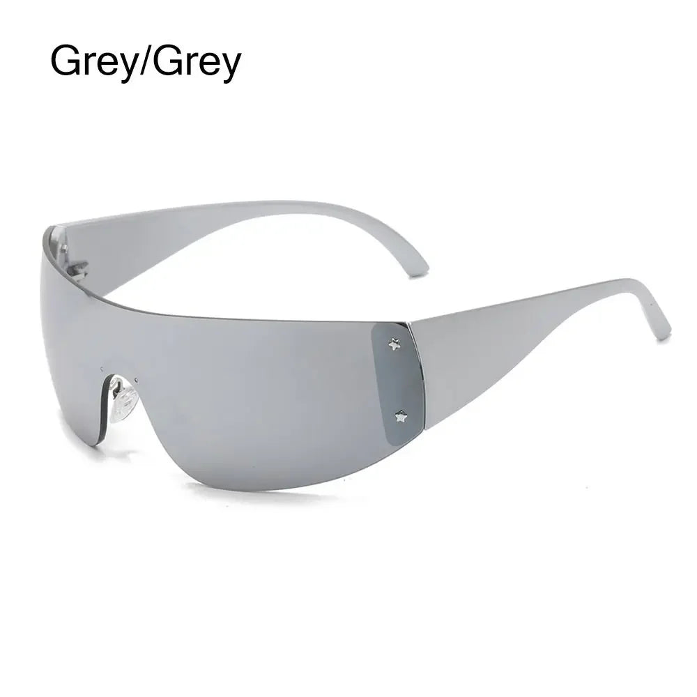 The Rimless Wrap-Around Shield Sunglasses
