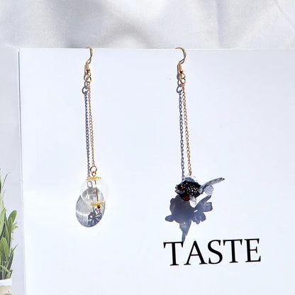 Goldfish Drop Earrings – Asymmetrical Resin Koi Design