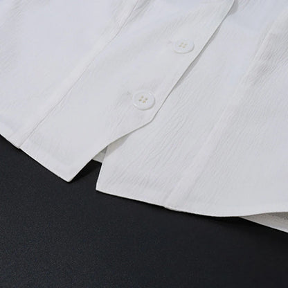 Classic Collection – Button-Up Halter Crop & Slit Maxi Skirt Set