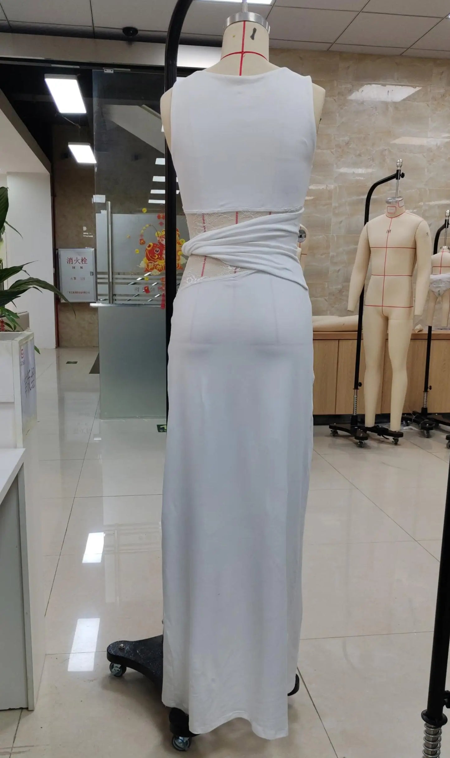 Vintage Lace Collection- Patchwork Classy Maxi Dress