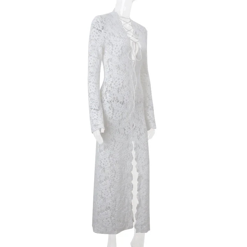 Vintage Lace Collection- Patchwork Slit Dress