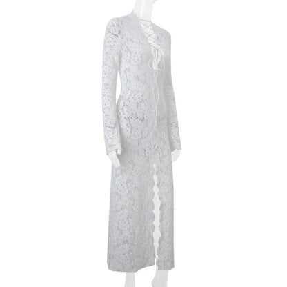 Vintage Lace Collection- Patchwork Slit Dress