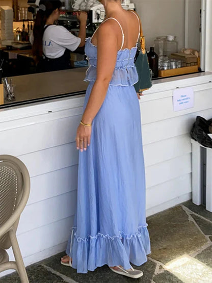 Boho Y2K Collection - Patchwork Tie Up Cami 2- Piece