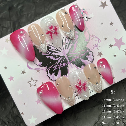 Strawberry Matcha Press-On Nails