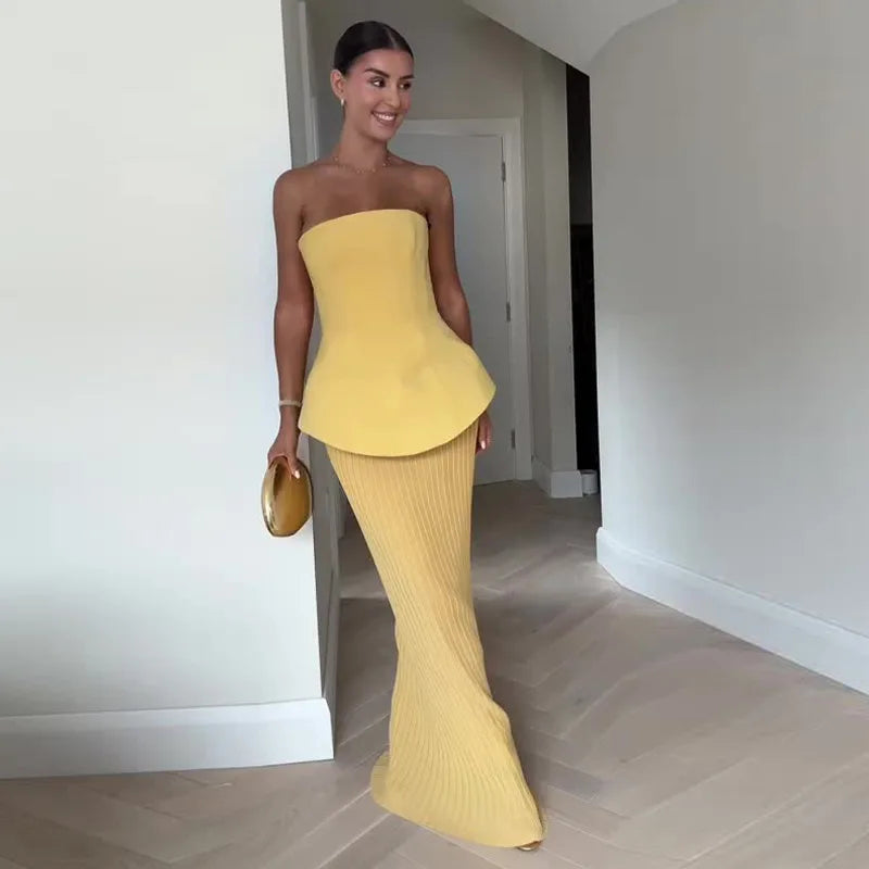 Classics Collection- A-Line Floor-Length Dress – Elegant Spliced Cotton-Linen Summer Dress for Women