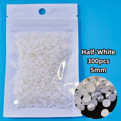 12-Grid Pearl Nail Rhinestones Kit