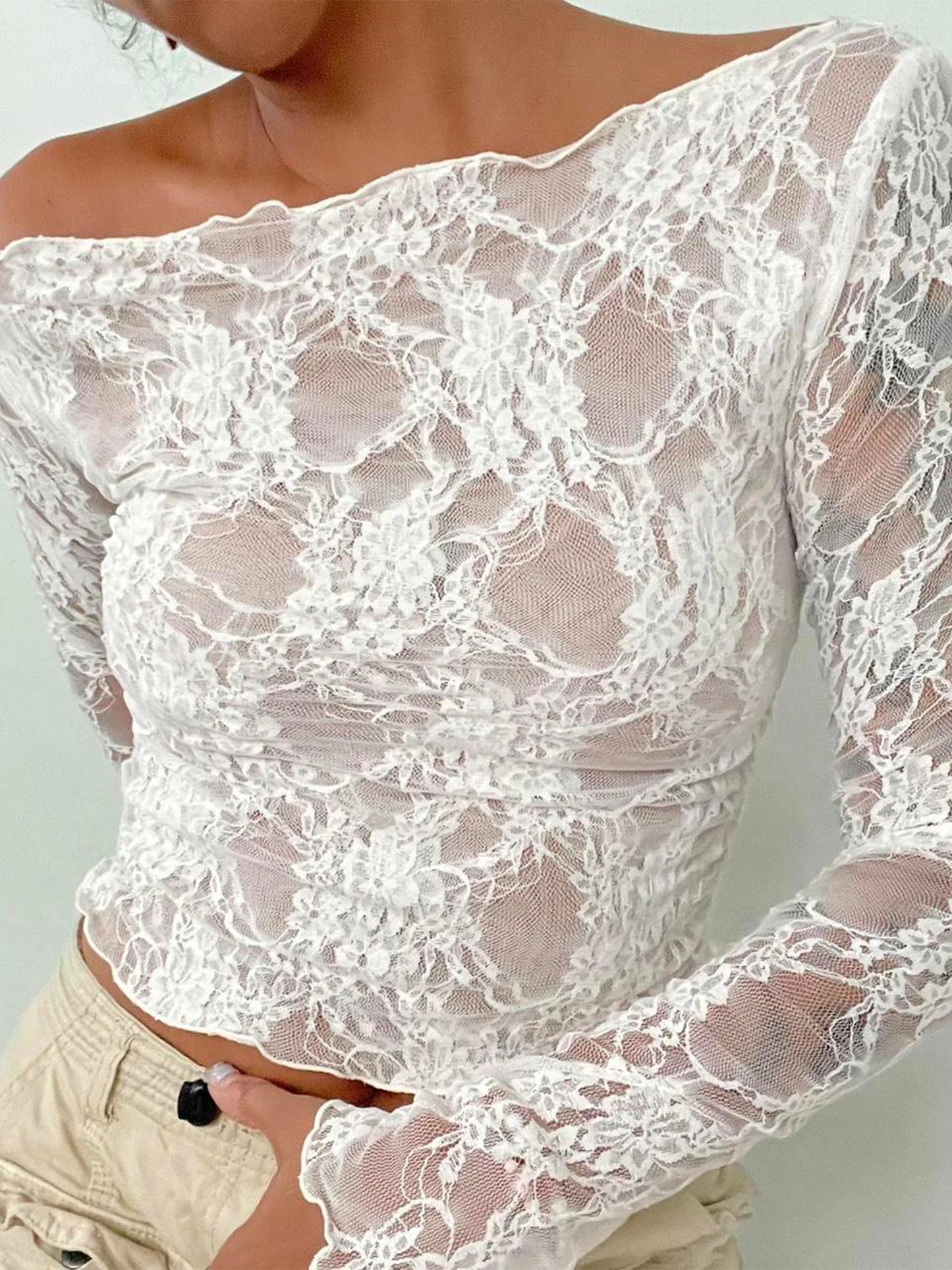 Vintage Lace Collection- Sheer Lace Top