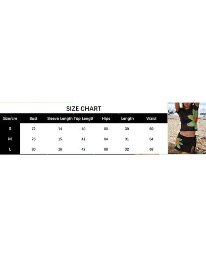 Boho Y2K Collection- Mesh Floral Set