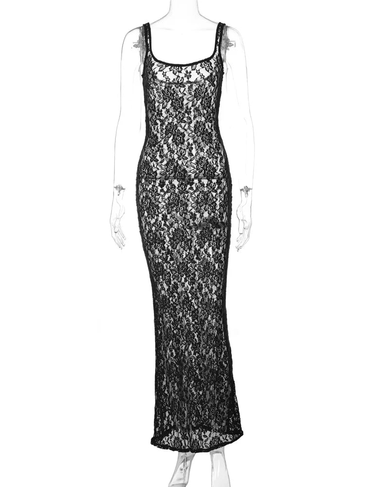 Vintage Lace Collection- BodyCon Maxi Dress