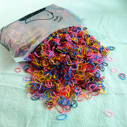 The Colorful Disposable Rubber Band Hair Ties – Bulk Packs for Kids & Styling