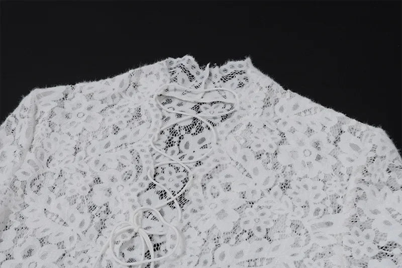 Vintage Lace Collection- Patchwork Slit Dress