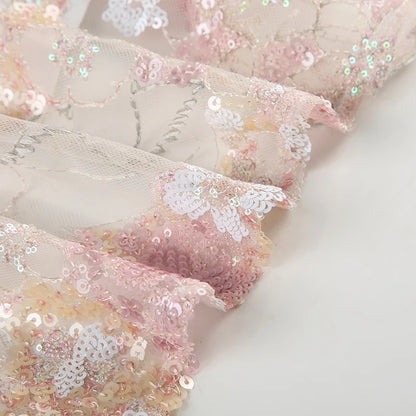 Vintage Lace Collection- Sequin Back Tie Top