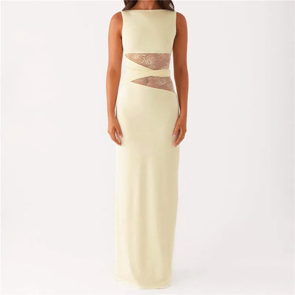 Vintage Lace Collection- Patchwork Classy Maxi Dress