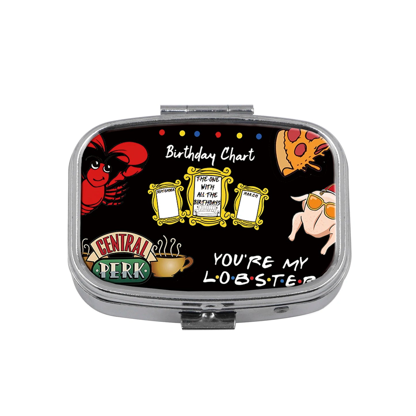 Friends TV Show Cartoon Portable Pill Box