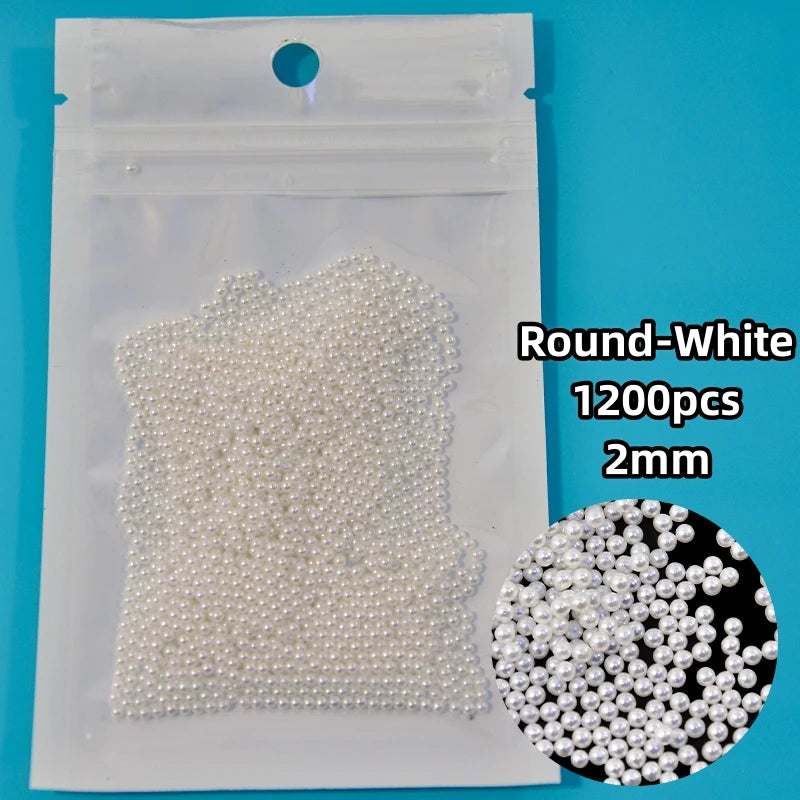 12-Grid Pearl Nail Rhinestones Kit