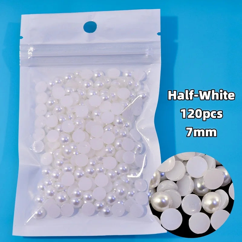 12-Grid Pearl Nail Rhinestones Kit