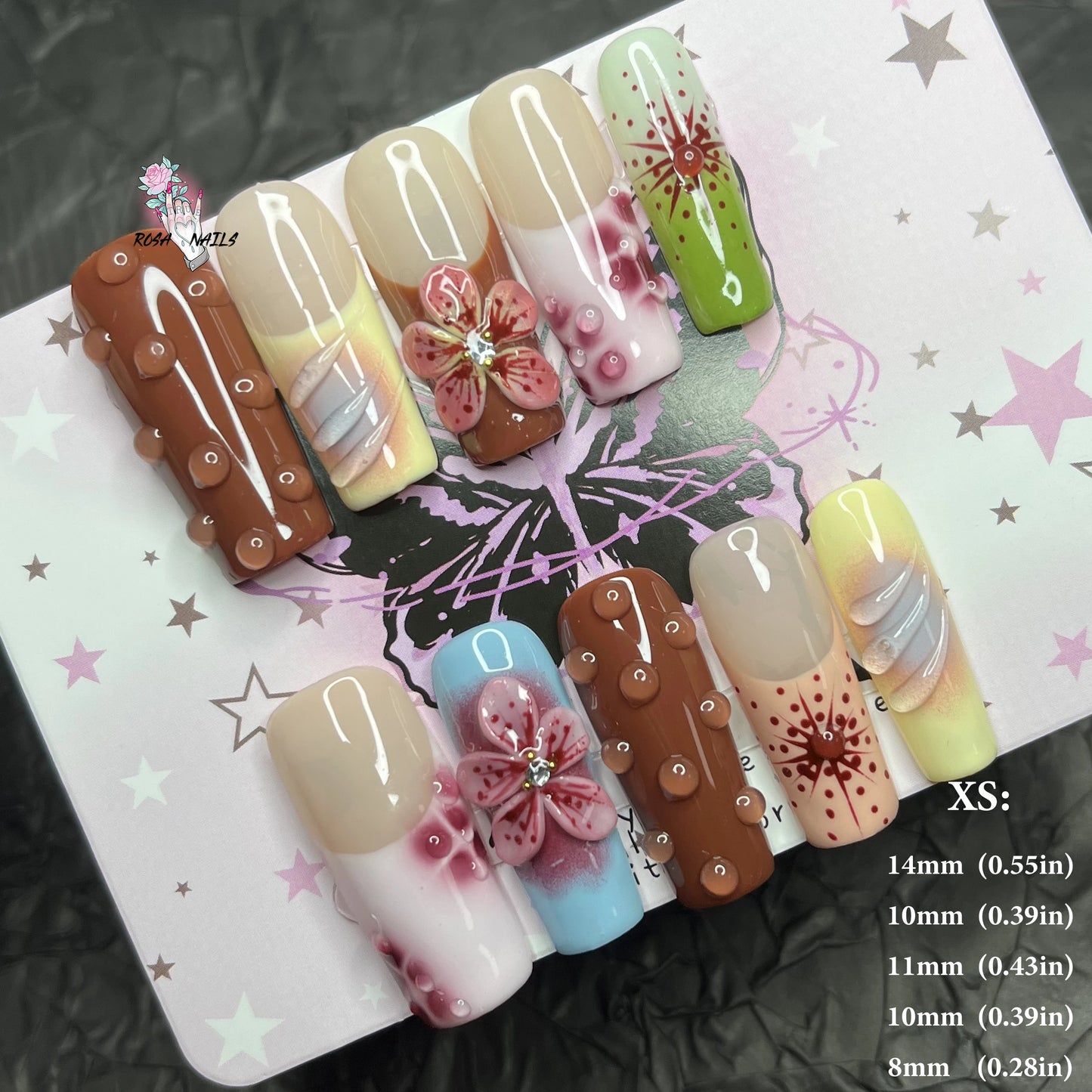 Strawberry Matcha Press-On Nails