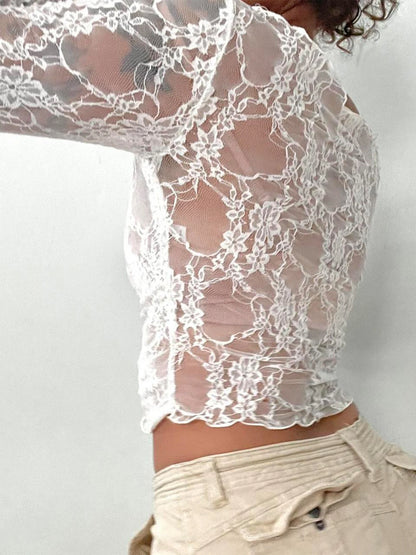 Vintage Lace Collection- Sheer Lace Top