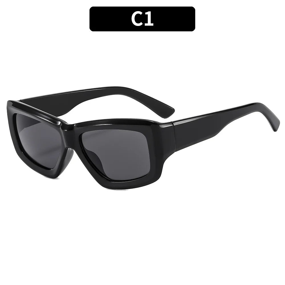 Y2K Grunge Collection- Rimless Wrap-Around Sunglasses