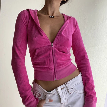 The Velvet Zip-Up Hoodie & Pants Set – Cozy Casual Loungewear