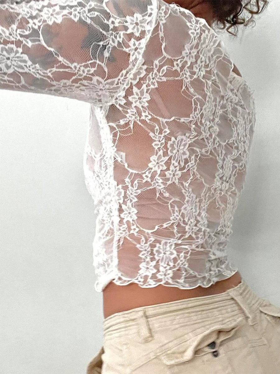 Vintage Lace Collection- Sheer Lace Top