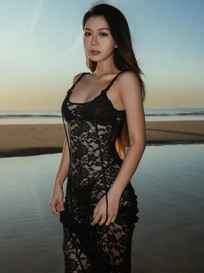 Vintage Lace Collection- BodyCon Maxi Dress