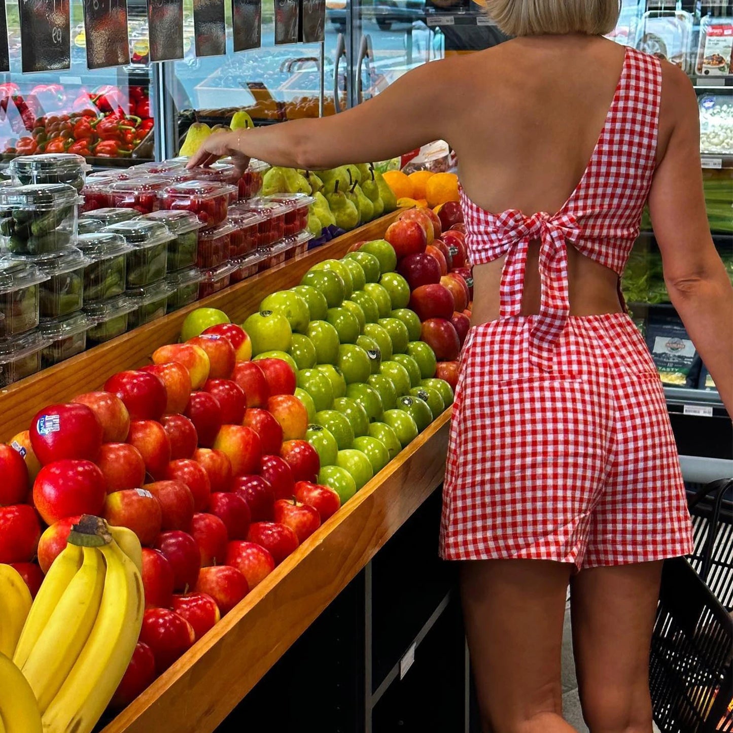 Boho Y2K Collection- Vintage Plaid 2-Piece Short Outfit