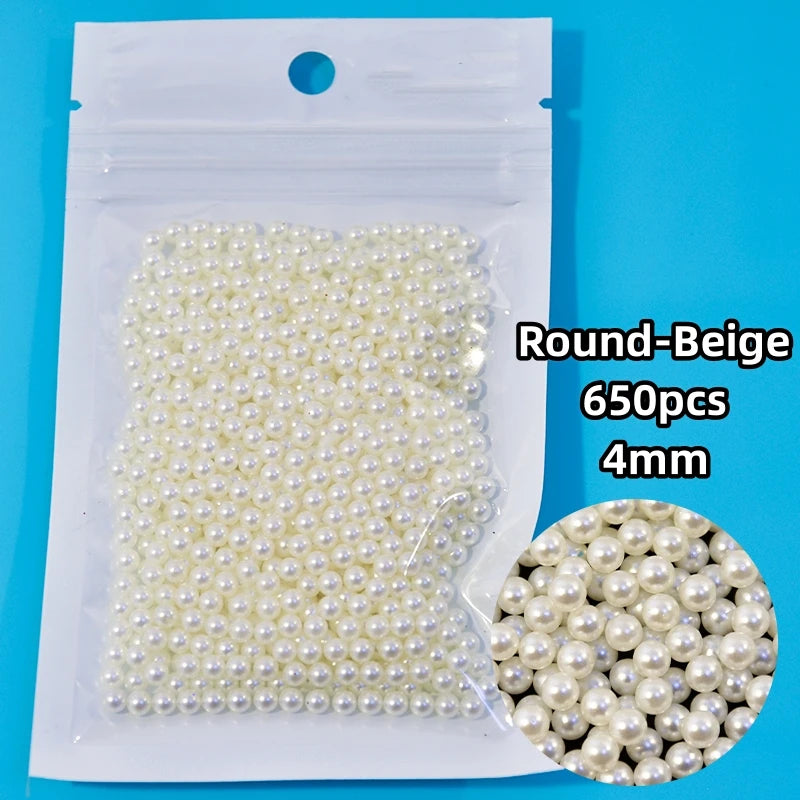 12-Grid Pearl Nail Rhinestones Kit