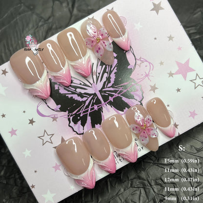 Strawberry Matcha Press-On Nails