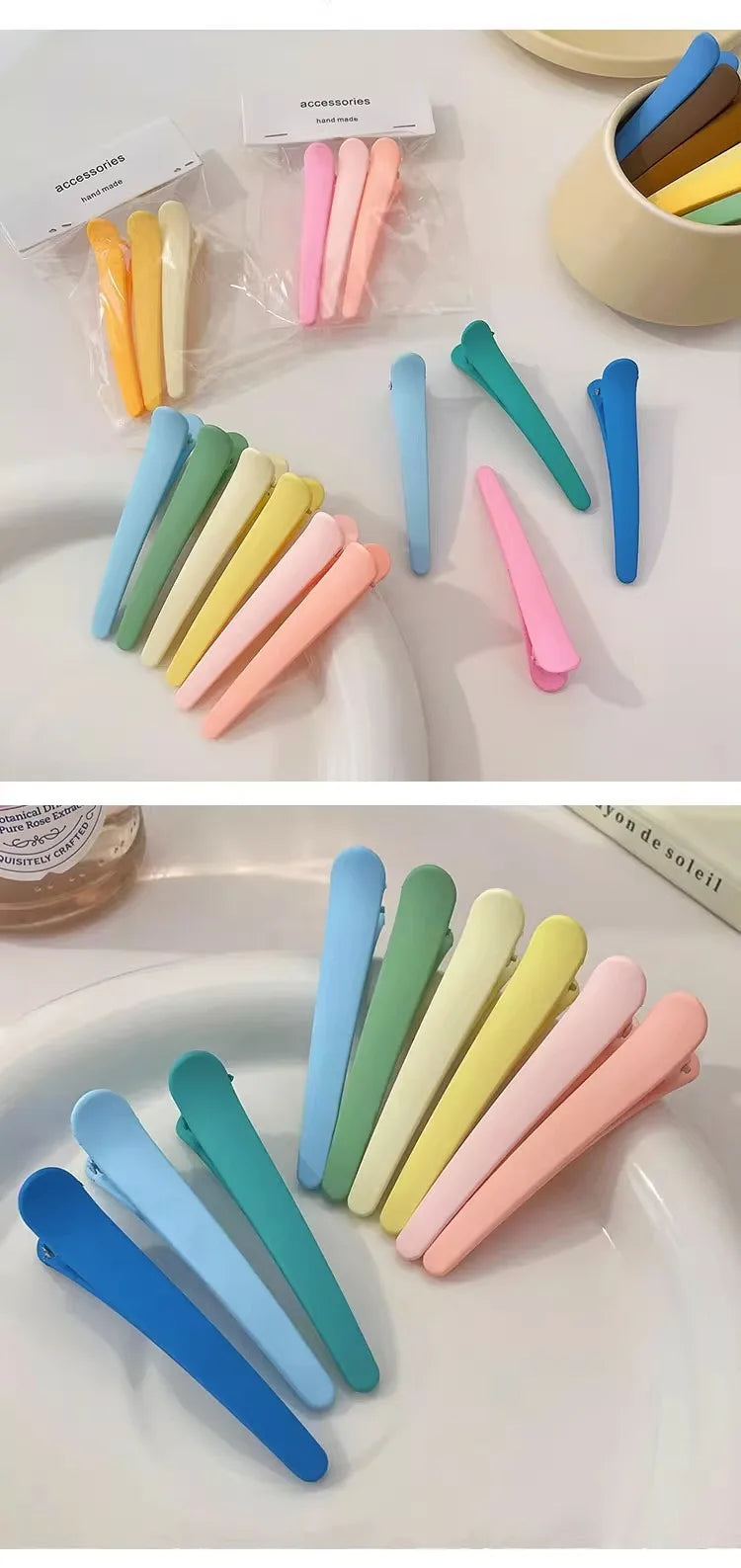 MOONBIFFY Non-Marking Hair Clips – Perfect for Side Bangs, Makeup, and Hair Care