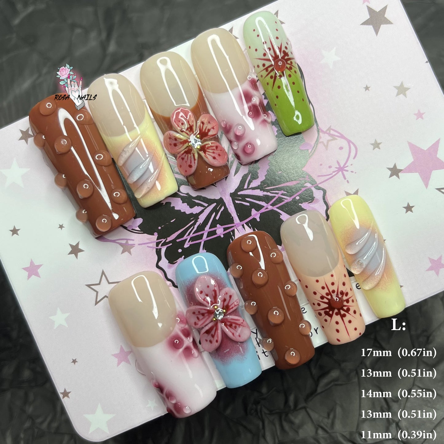 Strawberry Matcha Press-On Nails