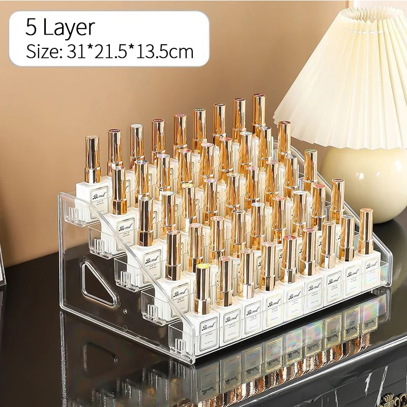 Clear Acrylic Nail Polish Display Rack