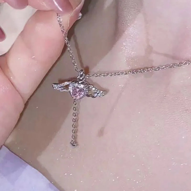 Heart Pendant Snake Chain Necklace – Bold Charm, Sweet Intentions