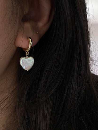 Freshwater Baroque Heart Pearl Dangle Earring